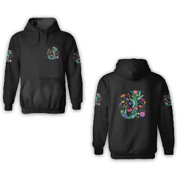 Discover Individual Alphabet Wildflower Green Letter J 3D Hoodies