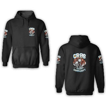 Discover Crab Allergy Community 3D Hoodies