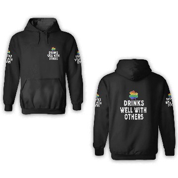 Discover Drinks Well With Others LGBT Gay St Patricks Day 3D Hoodies