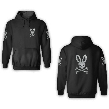 Discover Funny Easter Bunny Crossbones 3D Hoodies