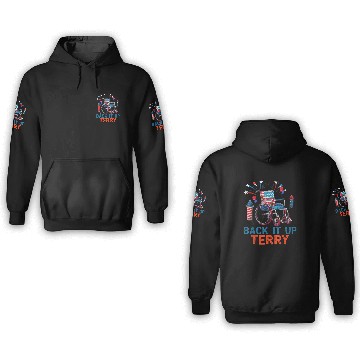 Discover Back Terry Fireworks 4th July 3D Hoodies