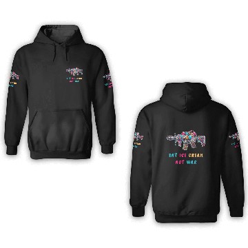 Discover Ice cream not of war 3D Hoodies