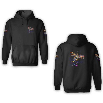 Discover Amazing Grace Dragonfly splatter 3D Hoodies