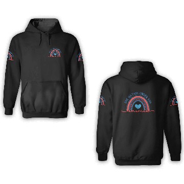 Discover One Nation Under God Rainbow Embroidery Effect 3D Hoodies