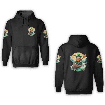 Discover St. Patrick's Day Shamrock St Paddy's Day Kayak 3D Hoodies