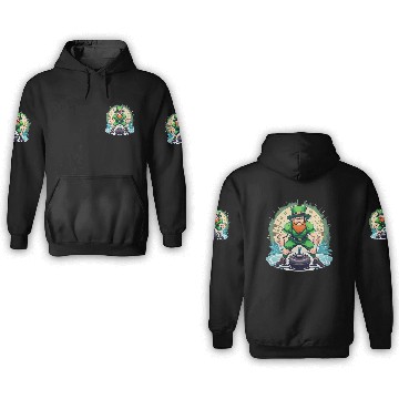Discover St. Patrick's Day Shamrock St Paddy's Day Curling 3D Hoodies