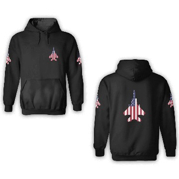 Discover Patriotic American F-15 3D Hoodies