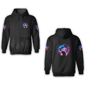 Discover Cool Hedgehog Galaxy Space Art 3D Hoodies