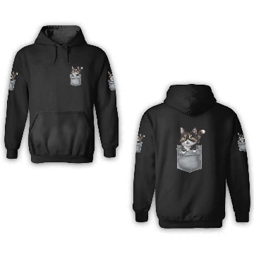 Discover Japanese Bobtail Cat In Pocket 3D Hoodies