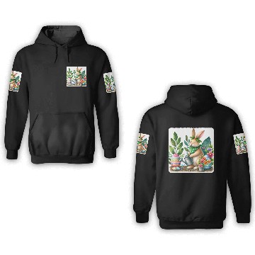 Discover Rabbit Planting Garden Easter Bandana 3D Hoodies