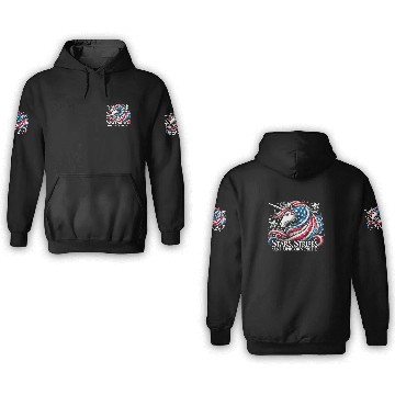Discover Star-Spangled Unicorn with American Pride and 3D Hoodies