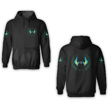 Discover Flags Bahamas in laurel wreath 3D Hoodies