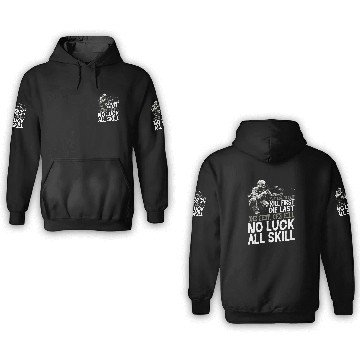 Discover Veteran Design - No Luck All Skill 3D Hoodies