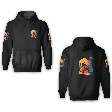 Discover Vibrant Fruit Background with Oranges and Grapefru 3D Hoodies