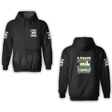 Discover Landscaper Gardener Lawn Mowing Zombie 3D Hoodies