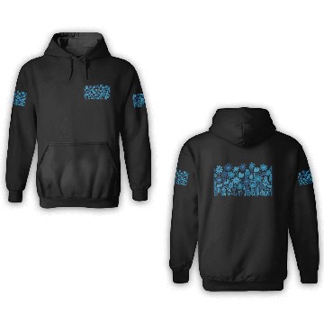 Discover Blue Wildflowers 3D Hoodies