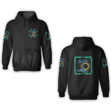Discover Beach Friends Party: Sun, Fun, and Good Times. 3D Hoodies