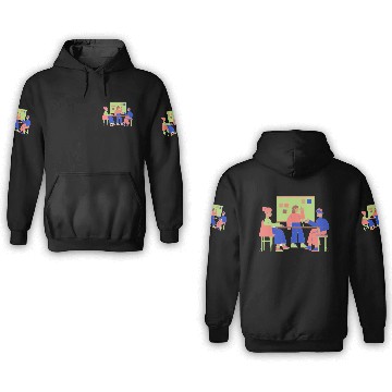 Discover Flat Clean Casual Work & Company Life 3D Hoodies