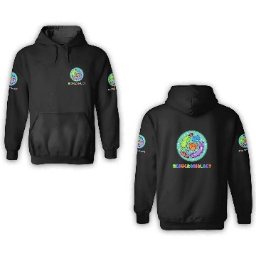 Discover Meowcrobiology Cat Meow Microbiology Science 3D Hoodies