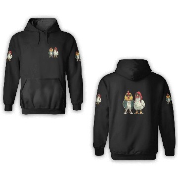 Discover Cool chickens in modern streetwear 3D Hoodies