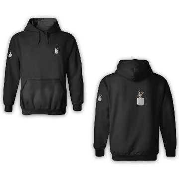 Discover Deer In Your Pocket 3D Hoodies - Funny Peeking Deer