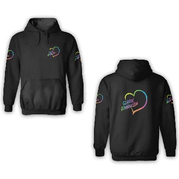 Discover School Counselor Heart Watercolor 3D Hoodies