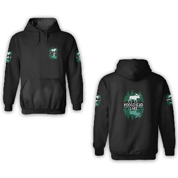 Discover Moosehead Lake Maine. 3D Hoodies