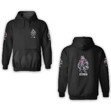 Discover Serbia Wolf Bodybuilding Design 3D Hoodies