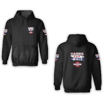 Discover Kamala Harris & Tim Walz: Your vote matters 2024 3D Hoodies