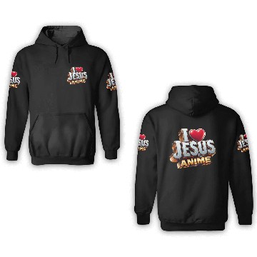 Discover I Love Jesus & Anime 3D Hoodies