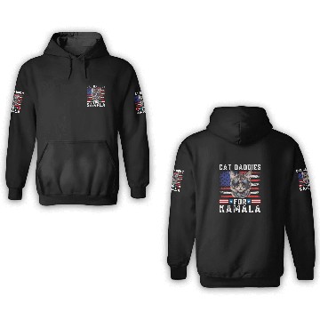 Discover Cat daddies for kamala Harris 2024 3D Hoodies