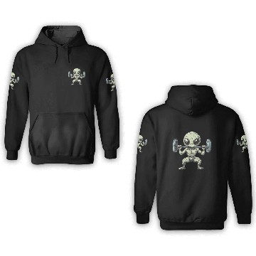 Discover Alien at the Gym 3D Hoodies