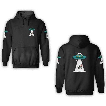 Discover UFO Cow Abduction 3D Hoodies