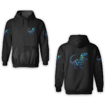 Discover Magical T Rex Dinosaur Dot Day Fun 3D Hoodies