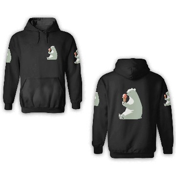 Discover Polar Bear with Ice Cream 3D Hoodies