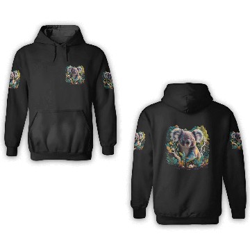 Discover Colorful Koala in the forest 3D Hoodies