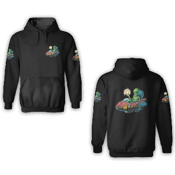Discover Alien in Area 51 Craft 3D Hoodies