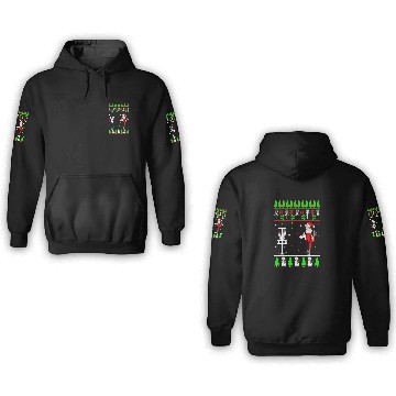 Discover Festive Santa Disc Golf Ugly Christmas Sweater 3D Hoodies