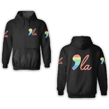 Discover Comma La Kamala Harris Rainbow Election 2024 3D Hoodies