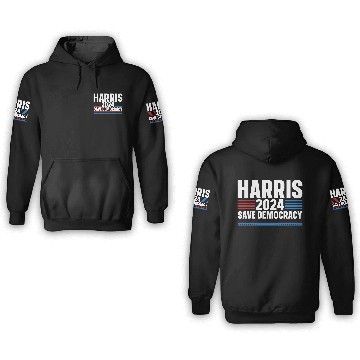 Discover Kamala Harris for President Vote 2024 Tim Walz 3D Hoodies