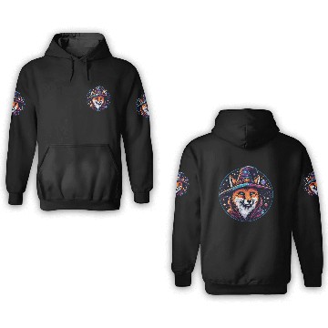 Discover Fantasy Fox - Celestial Wizard 3D Hoodies