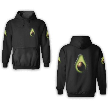 Discover Avocado food art vegan design 2 3D Hoodies