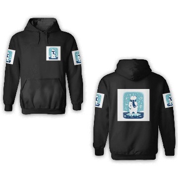 Discover Polar Bear on Ice Floe 3D Hoodies
