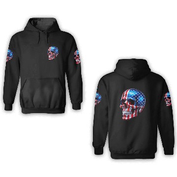 Discover American Flag Skull 3D Hoodies