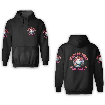 Discover Trick or Treat Yo Self Funny Ghost Halloween 3D Hoodies