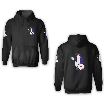 Discover Penguin Doctor, Penguin Famila, funny penguin 3D Hoodies