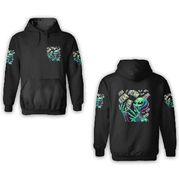Discover Alien Money Splash 3D Hoodies