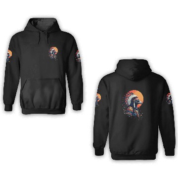 Discover Wind Feather Native American Illustration 3D Hoodies