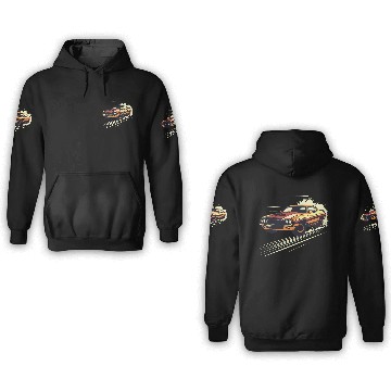 Discover Classic Muscle Car in Action 3D Hoodies