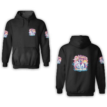 Discover Believe In Magic Unicorn Fantasy Adventure 3D Hoodies